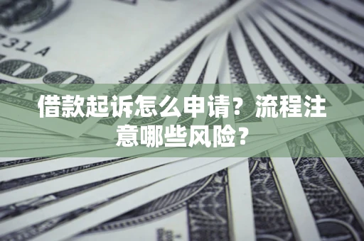 北京借款起诉怎么申请？流程注意哪些风险？