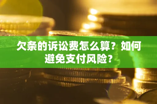 北京欠条的诉讼费怎么算？如何避免支付风险？