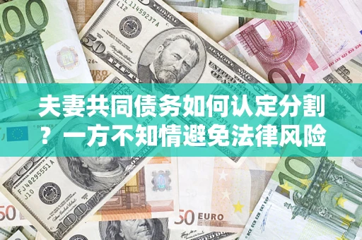 北京夫妻共同债务如何认定分割？一方不知情避免法律风险必看！